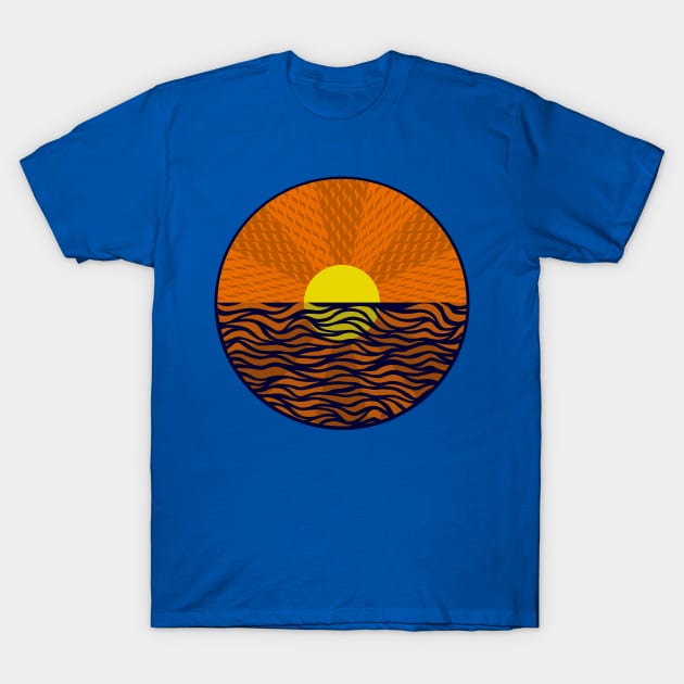 Sunset T-Shirt by fakelarry